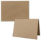 100x Faltkarten-Set inklusive Briefumschläge größer als DIN B6 - Übergröße - Kraftpapier Einladungs-Karten in Braun - Klappkarten mit Umschlägen