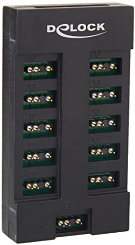 Delock RGB Hub für ARGB LEDs mit 10 Ports, 64128, schwarz