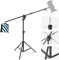 NEEWER 2-in-1-Foto-Lichtstativ, 9.7ft Schwerlast Stativ aus Aluminiumlegierung mit 3.8ft Auslegeram und leerem Sandsack für Videolicht, Blitz, Reflektor, Softbox für Studio-Foto-Videoaufnahmen