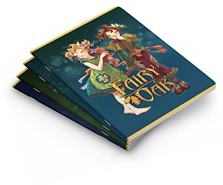 Pigna, Maxi Notizbuch FAIRY OAK, 80 Seiten, individuelle Ränder, 10 Stück, innen 5M, quadratisch