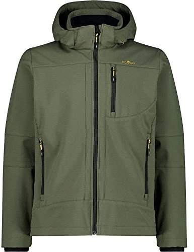 CMP - Herren-Softshelljacke mit abnehmbarer Kapuze, Ölgrün, 60