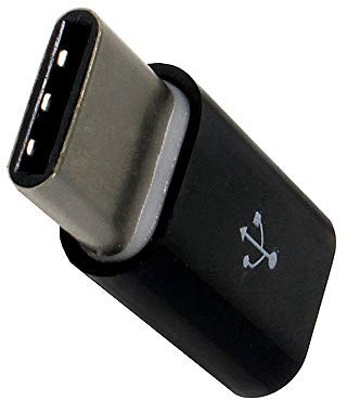 Adaptateur Micro-USB Compatible avec Samsung Galaxy Tab Active 4 Pro Wi-FI, USB-C sur Micro USB, Noir