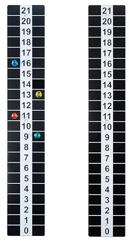 Robuste Stahl-Anzeigetafel – Set mit 2 magnetischen Punktehaltern für Cornhole, Leiterwerfen und mehr (43 cm H x 7,9 cm B)