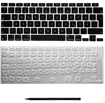 Generisch Modern MacBook Air 13 (2020) A2337 DE-Layout QWERTZ Ersatztasten & Scharniere Set