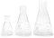 Glass Narrow Mouth Erlenmeyer Flask Set (FGSET3) - 3 Sizes - 50, 150 and 250ml, United Scientific