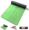 FP-TECH TAPPETINO DA YOGA IMBOTTITO ANTISCIVOLO FITNESS PILATES GINNASTICA IN TPE MAT CON SACCA 183 X 68 X 0.8 CM (Verde-Grigio)