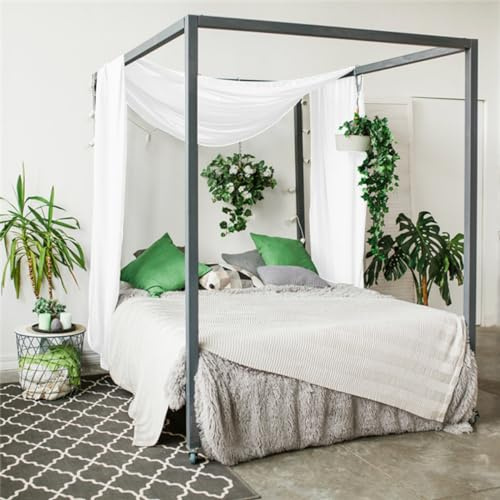 Hochzeit Vorhang für Kulissen, 75 x 500cm Chiffon Querbehang Transparentem Bettvorhänge Moskitonetz Gardinen Dekoschals Vorhang für Schlafzimmer Wohnzimmer Torbogen Zeremonie Traubogen Himmelbett