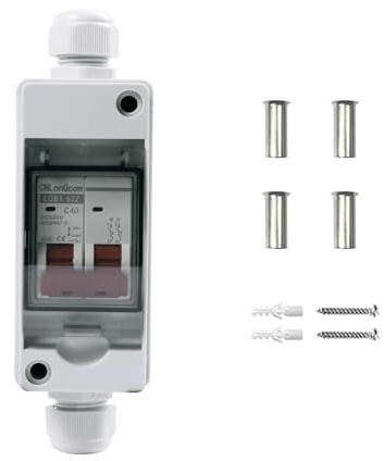 CNLonQcom Disjoncteur 40A DC500V PV solaire interrupteur de déconnexion 1 en 1 Out IP65 Extérieur étanche pour installation solaire