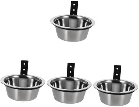 minkissy Lot de 4 gamelles surélevées à Fixation Murale pour Chien et Chat - Gamelle surélevée pour Chien - Gamelle surélevée à Suspendre en Acier Inoxydable pour Grand Chien