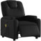 vidaXL Massagesessel, Sessel Elektrisch, Relaxsessel mit Liegefunktion Vibrationsfunktion, Fernsehsessel Liegesessel für Wohnzimmer, Schwarz Kunstleder