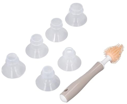 Flangia per Tiralatte Ridotta Alla Misura Corretta 13 15 17 19 21 24 Mm, Morbida Al Tatto, Set Completo con Spazzola, Portatile per la Casa