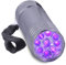 REY Mini Linterna Llavero LED Aluminio, a Pilas, Acampada, Mochila... Plata