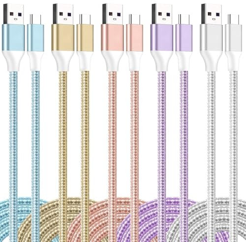 MAIMEITE Chargeur USB C, 3A Câble USB C Charge Rapide, Câble Durable en Nylon de Type C, Compatible avec Samsung Galaxy S24/23/22/21, Note20/20 Ultra, Xiaomi, Redmi, Huawei, Google et Autres