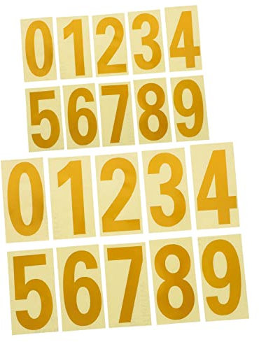 KONTONTY Briefkastennummern-aufkleber Reflektierende Nummern Für Draußen 5 Sätze Nummern Aufkleber Briefkasten
