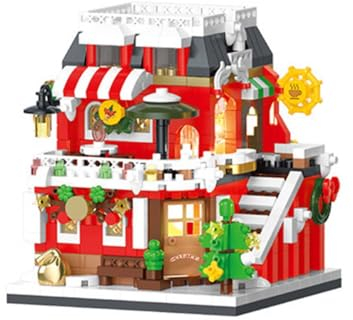 ALiquid Weihnachten Klemmbausteine Set, Weihnachtshäus Bausatz, Bausteine Set - 670 Teile (A)
