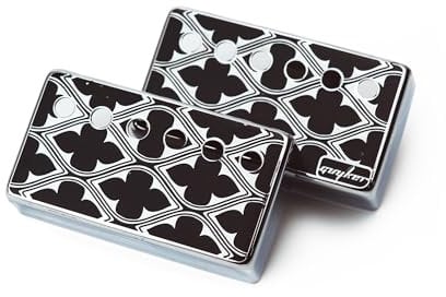 Guyker Humbucker Tonabnehmer (1 x 50 mm und 1 x 52 mm Abstand), Ersatzteil-Set für Les Paul LP Style E-Gitarre (PC015, Chrom)