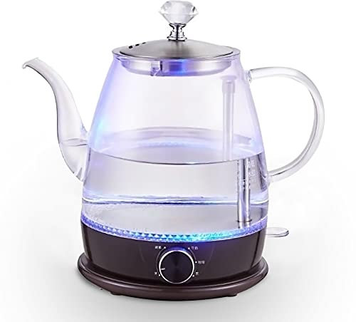 RBUDSPOLF Hot Water Kettle Coffee Glass Kettle Quiet Boil Kettle, 45 ℃ - 90℃ Heater Temperature Control Illuminated Jugs Kettle, Keep Warm Function 1L Dry Burnion