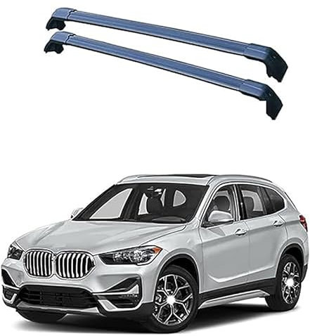 QMMMNH Auto Querträger Dachträger,für BMW X1 F48 2016-2020, Auto Dachreling Rack Lastenträger Querträger,Auto Zubehör,Black Silver