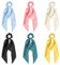 SYEYCW 6 Stück Elastisches Satin Haargummi, Satin -Bowknot Elastische Haarbänder, Bunte Massive Haarschalzwinkel für Haarkrawatten, Modeponytailhalter Süßes Haar Accessoires für Frauen Mädchen