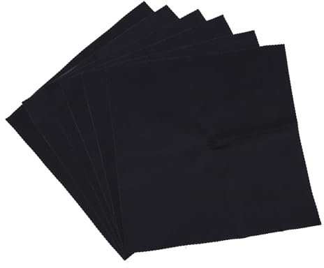 COLLBATH 6 Stück Restaurant-handtuch Schwarze Stoffservietten Küchenmatte Kaffeemaschine Weiden Wiederverwendbare Servietten Schwarz Weichspüler-spender Plüsch Kerl Entsafter Pro Black
