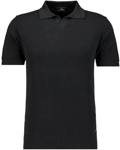 RAGMAN Herren Strick-Pullover Resort-Kragen, Kurzarm
