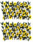 Lot de 2 panneaux de treillis de jardin extensibles de 150 x 30 cm avec tournesol - Brise-vue - Décoration de jardin