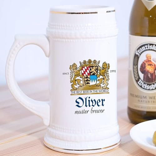 Wanapix | Jarra Cerveza Personalizada | Jarra Cerámica Alemana | Cerveza Alemana | 580 ml | Apta Lavavajillas | Regalo Original | Lion