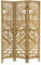 ML-Design Paravent Raumteiler 3-teilig Kyoto, Natur, 170x121 cm, aus Holz, Faltbarer Raumtrenner Innen, freistehend, Umkleide Sichtschutz, Trennwand 3 Paneele, Stellwand Sichtschutzwand Schlafzimmer
