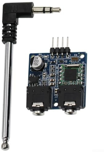 TEA5767 FM Stereo Radio Module, Stereo Radio Module With Built-in Audio Interface Wire Antenna 76-108M Frequency For Electronics Projects