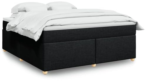 Teenpull Boxspringbett 180x200 cm Schwarz, Polsterbett mit Taschenfederkernmatratze, Komfortabler Bettrahmen mit Unterbau, Schlafzimmermöbel für erholsamen Schlaf (190 Zeichen)