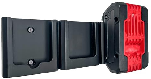 Decoralin Wandhalterung für Bosch 18V Professional & ProCORE Akku - Hält 3 Batterien - Schwarzer Aufbewahrungsregal Organizer - Batteriehalter Kompatibel mit Bosch 18V Elektrowerkzeugen - Made in