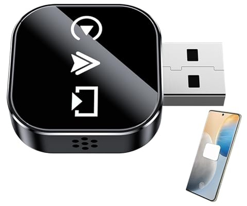 Drahtloser Bildschirmadapter, Kabelloser Auto Adapter 3-in-1,Auto Display Dongle Verzögerungsfreier Plug And Play Dongle, Für Tägliches Pendeln Langstreckenreisen Stadtfahrten Autobahnnavigation Musi