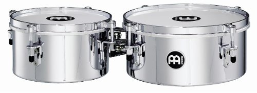 Meinl Percussion Drummer Series Timbales - 2 Trommeln mit 8 und 10 Zoll - Mit Halterung - Stahl, Verchromt (MIT810CH)
