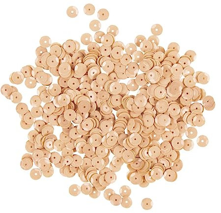 Rayher Pailletten gewölbt, 6mm ø, SB-Box 4000Stück, hell beige, 3927083