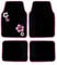 IMDIFA 404 Set de 4 Tapis Moquette Hibiscus, Noir