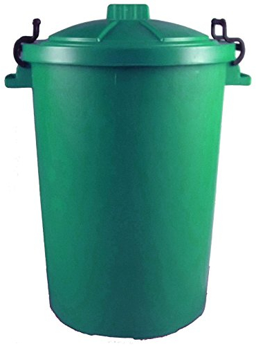 80L/85L - Green - Litre Plastic Colour Bin Garden Rubbish Waste Dustbin