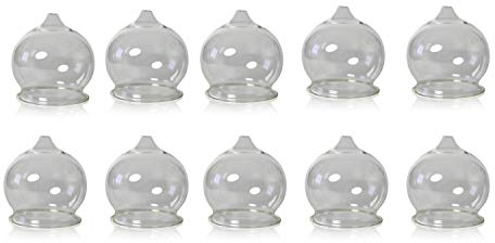 Lauschaer Glas 10er Feuer- Schröpfglasset d Kugel ca.60mm mundgeblasen handgeformt Original