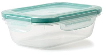 OXO Good Grips SNAP Behälter, 0,7 L, Plastik, transparent / blau, 20 x 9,39 x 14,47 cm