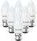 paul russells LED Light Bayonet Cap B22, 60watt Equivalent, 6.5W 806LM LED Bulbs, 2700K Bright Warm White, Frosted C35 BC Candle Energy Saving Non-Dimmable Chandelier Lightbulbs, Pack of 6