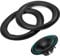 Borde de Altavoz de Goma Espuma Perforada para reparación de Altavoces o Pieza de Repuesto DIY (Negro), 2 Piezas 6 / 156mm