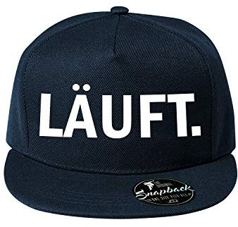 OwnDesigner Baumwolle Läuft Baseball Cap, Basecap - Unisex Baseball Kappen, Baseball Mützen für Draussen, Sport oder auf Reisen (408-Cap5P-3Navy)
