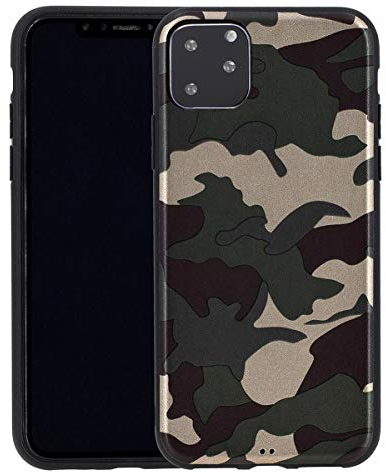 Favory Camouflage Design Silikon Case Premium TPU Tasche kompatibel mit iPhone 11 Pro (5.8) Hülle Schutzhülle Cover Shop