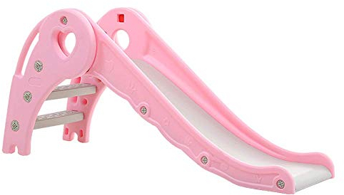 WDW New Heart Design Kids Childrens Slide Green/Pink Indoor Outdoor Garden Toy Climbing Slide Steps
