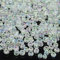 1100 Stück Glas Rocailles Perlen 4mm, 6/0, Ponyperlen Rund Mini Perle Seed Beads (Crystal AB Transparent)