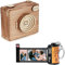 Personalisiert Schlüsselanhänger mit Foto Gravur Bedrucken 15 Stück Buntem Fotofilm-Rollenkamera Paar Schlüsselbund Bild Gestalten Geschenk für Dame Mutter Mann Familie Geburtstag (Filmroll+kamerabox)
