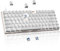CROSS ZEBRA Hot-Swap Mechanical Gaming Keyboard, 82 Keys Wired Blue Switch Anti-Ghosting White LED Backlight Ergonomic Compact Keyboard for Windows & Mac PC Laptop PS4 Gamer, White