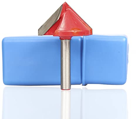 JAINGU 1pc 60/90/120 Degrees V Shape Engraving Bit 6x32mm V Groove Wood Router Bit Tungsten Carbide End Mill Chamfer Milling Cutters,6x32mm 90D