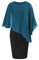 Hanna Nikole Robe de soirée pour Femme Bleu Paon + Noir S