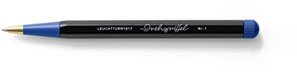 LEUCHTTURM1917 366202 Drehgriffel Nr. 1, Schwarz/Königsblau - Kugelschreiber Bauhaus Edition