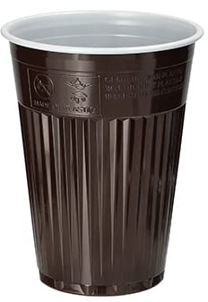 PAPSTAR 3000 Thermo-Automatenbecher, PS 0,18 l Ø 7,03 cm · 9 cm braun/Weiss Plastikbecher